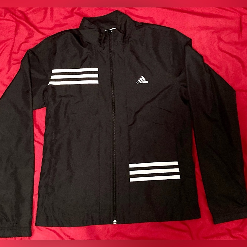 Adidas Zip Front Windbreaker size small